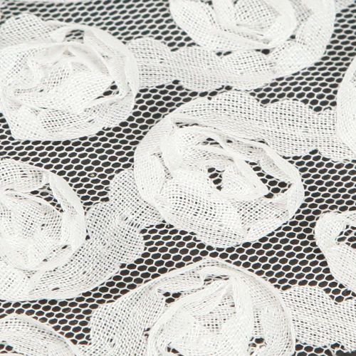 Artikel Dekoband Hochzeit 60mm Weiße Rosen Geschenkband 5m Dekoration