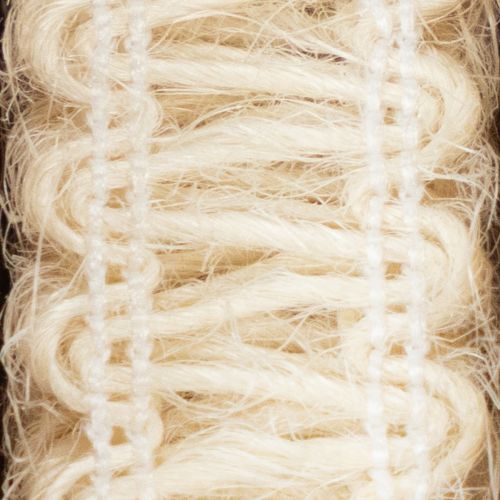 Dekoband Jute, Natürliches Geschenkband Cremeweiß 15mm 15m | Floristik21.de
