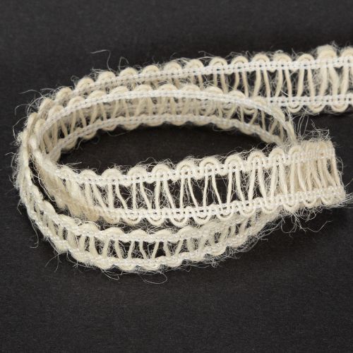 Dekoband Jute, Natürliches Geschenkband Cremeweiß 15mm 15m | Floristik21.de