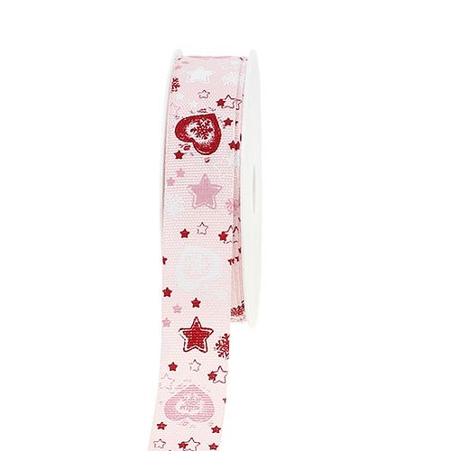 Dekoband Leinenoptik Rosa 25mm 20m Dekoband Leinenoptik Rosa 25mm 20m