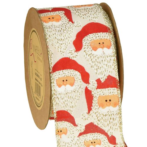 Dekoband Nikolaus Weihnachtsmann 60mm x 10m – Kreative Weihnachtsdeko für Geschenkverpackungen