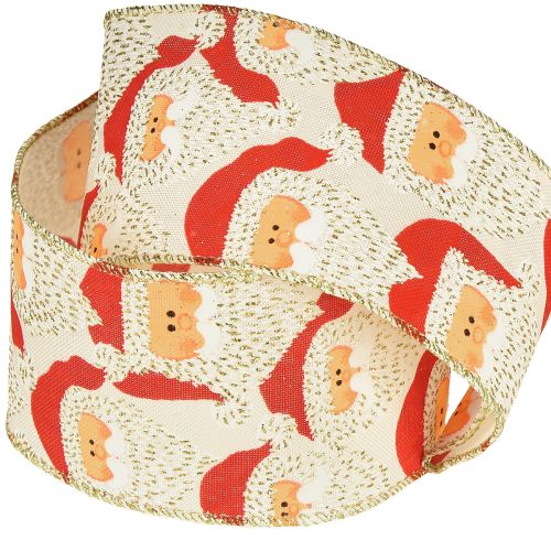 Artikel Dekoband Nikolaus Weihnachtsmann 60mm x 10m – Kreative Weihnachtsdeko für Geschenkverpackungen
