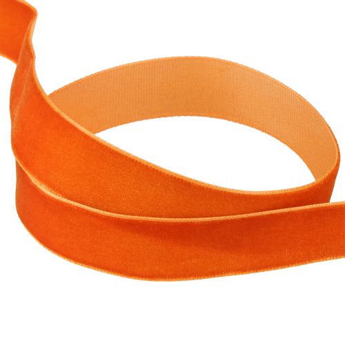 Artikel Dekoband Samt Band Dunkles Orange 20mm x 10m für Floristik und Geschenkdekoration