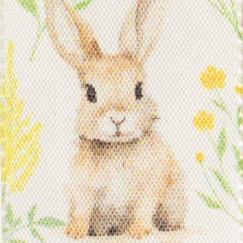 Artikel Geschenkband 15m mit Ostermotiv Häschen aus Polyester in Frühlingsfarben