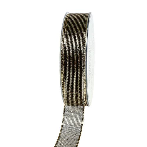 Dekoband mit Lurexstreifen Schwarz 25mm 20m einkaufen | Floristik21.de