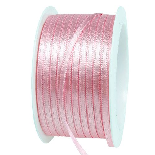 Floristik21 Geschenk- und Dekorationsband 3mm x 50m Pastellrosa