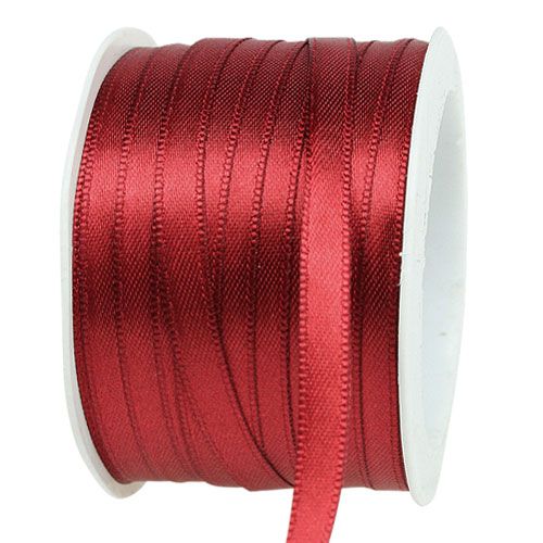 Floristik21 Geschenk- und Dekorationsband 6mm x 50m Bordeaux