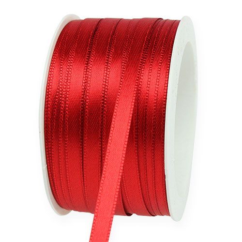 Floristik21 Geschenk- und Dekorationsband 6mm x 50m Hellrot