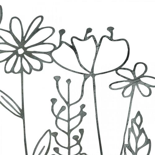 Floristik21 Aufsteller Metall Deko Tischdeko Blumenwiese 37×5×27,5cm