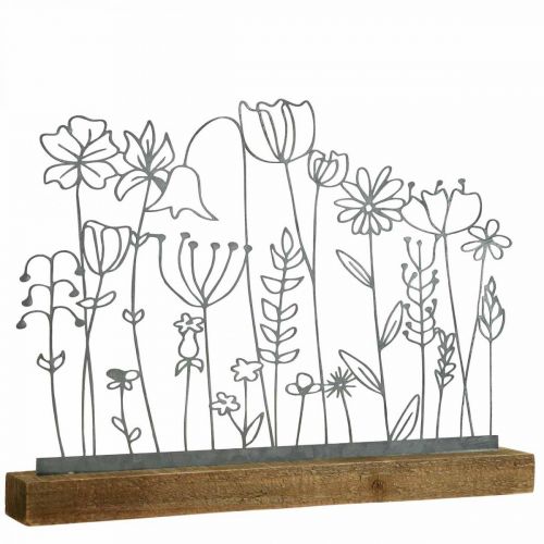 Floristik21 Aufsteller Metall Deko Tischdeko Blumenwiese 37×5×27,5cm