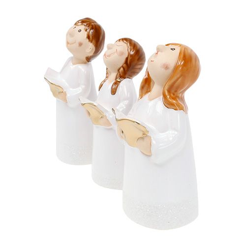 Floristik21 Dekofigur Kinderchor 11-12,5cm Weiß 6St