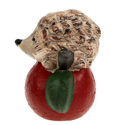 Dekofigur Igel am Apfel 7,5cm keramik