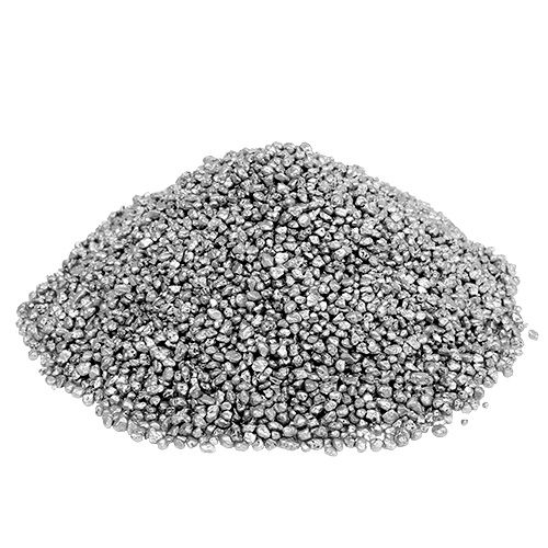 Floristik21 Dekogranulat Silber Dekosteine 2mm - 3mm 2kg