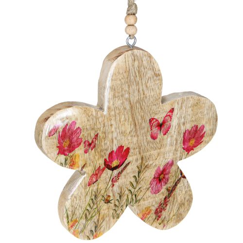 Artikel Dekohänger Holzblumen Frühling Natur Pink 16cm 3er Set für Floristen