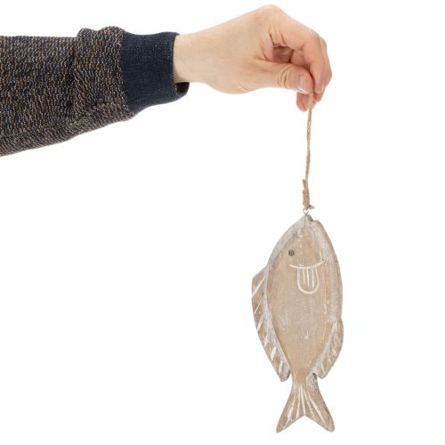 Dekohänger Holzfisch 21cm 2St | Floristik21.de