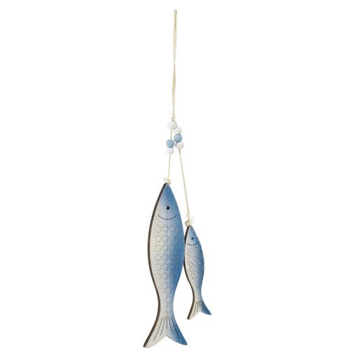 Artikel Dekohänger Fisch Blau Weiß Geschuppt 11,5/20cm 2er-Set