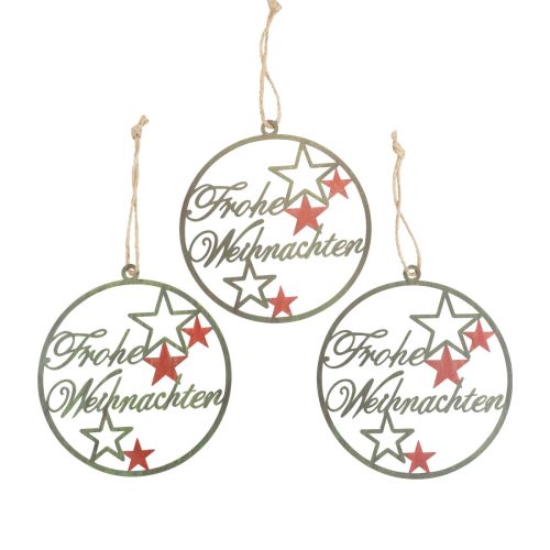 Dekohänger Weihnachten Frohe Weihnachten Ø10,5cm 3St