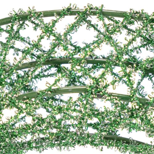 Grüner Drahtgeflechtdeko-Kranz 19 cm, 2 Stück, Metall, Innenbereich | Floristik21.de