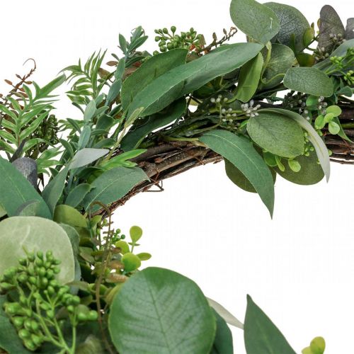 Dekokranz Blätter Eukalyptus Kranz Grün Künstlich Ø55cm