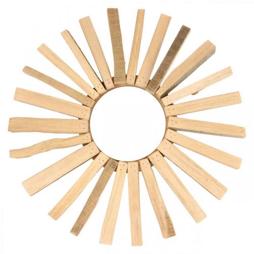 Dekokranz Holzkranz Motiv Sonne Rustikal Vintage Ø40cm