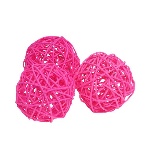 Floristik21 Dekokugeln Pink Ø7cm 18 St