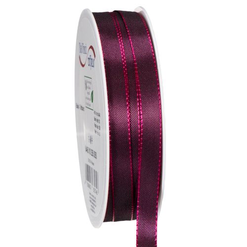 Dekoband Taft glänzend 10mm 50m Berry