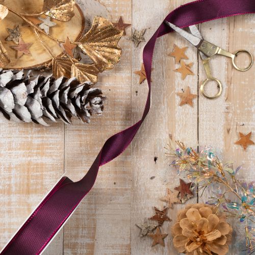 Geschenkband Taftband Lila 25mm x 50m glänzend | Floristik21.de
