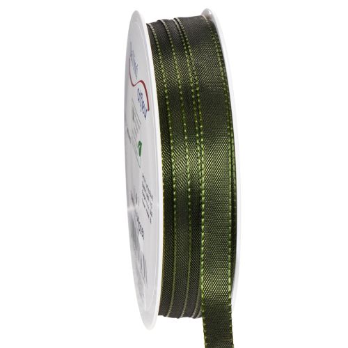 Dekoband Taftband 10mm x 50m Moosgrün für Geschenkverpackungen