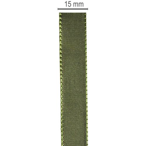 Taftband mit Webkante 15mm x 50m Moosgrün für Dekoration und Floristik | Floristik21.de