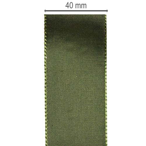Satinband Taft Grün 40mm x 5m für Geschenkverpackung und Dekoration | Floristik21.de