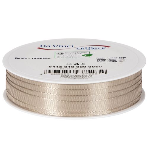 Geschenkband Stoff Beige 10mm