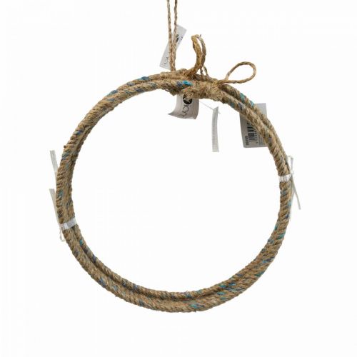 Floristik21 Dekoring Jute Scandi Deko Ring zum Aufhängen Ø25cm 4St