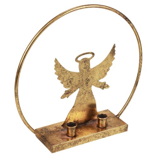 Floristik21 Dekoring Metall Engel Deko Kerzenhalter Weihnachten Ø37,5cm