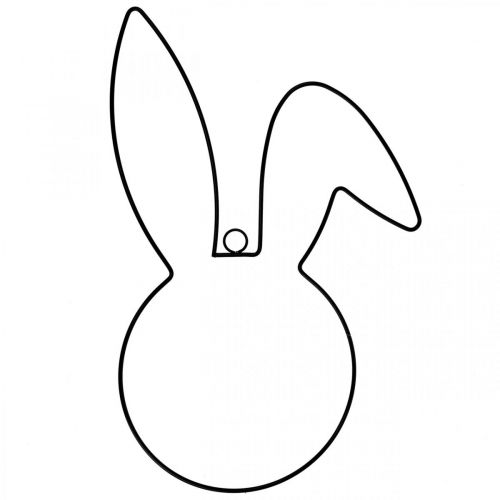 Dekoring Osterhasen Deko Metall, Hängedeko Ostern 40,5cm
