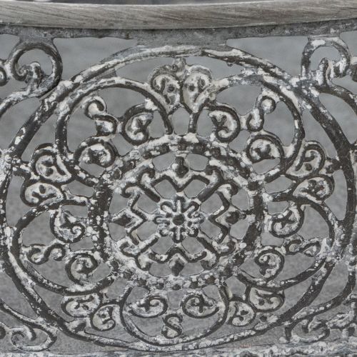 Dekoschale Metall Oval Muster