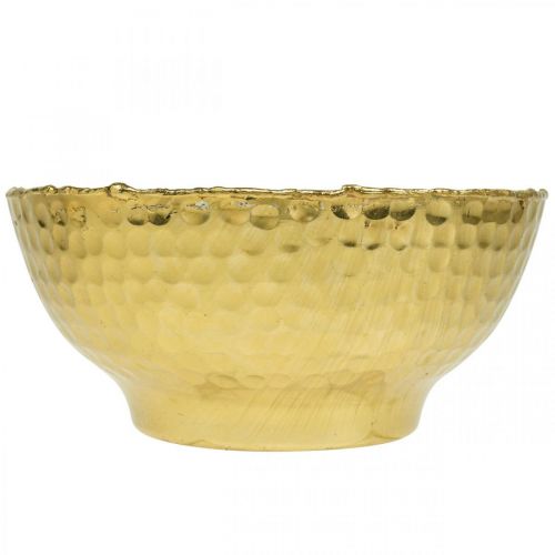 Floristik21 Dekoschale Metall Vintage Schale Gold Metallschale Ø16cm
