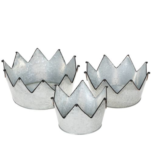 Dekoschale Metallschale Krone Ø26,5/22,5/19cm 3er-Set einkaufen | Floristik21.de