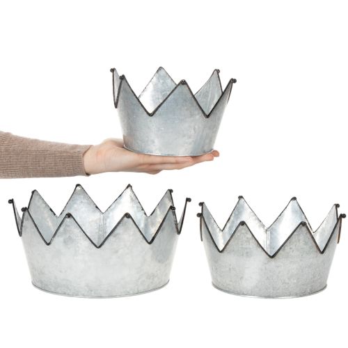 Dekoschale Metallschale Krone Ø26,5/22,5/19cm 3er-Set | Floristik21.de