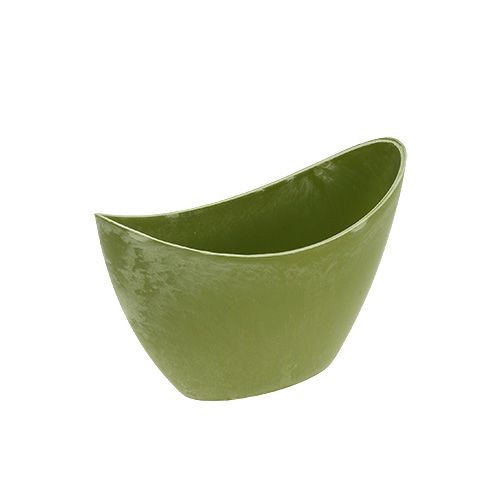 Dekoschale Plastik Hellgrün 20cm x 9cm H11,5cm, 1St