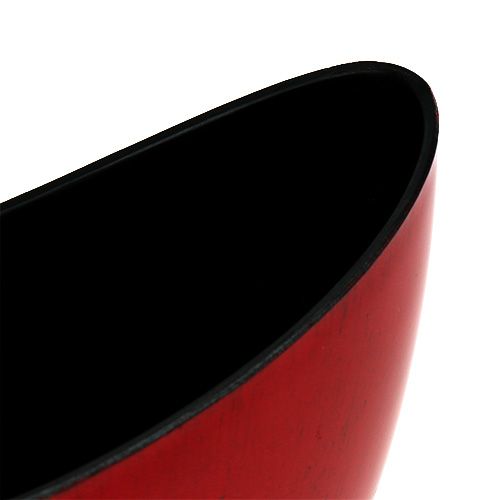 Dekoschale Plastik Rot-Schwarz 24cm x 10cm x 14cm, 1St