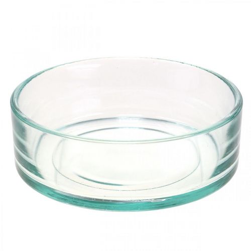 Floristik21 Dekoschale Glas Glasschale Rund Flach Klar Ø15cm H5cm