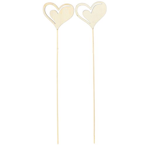 Artikel Dekostecker Herzen Rot Weiß Holzdeko 7,5×6,5cm 12 St für Floristen & Blumengeschäfte