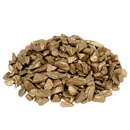 Floristik21 Dekosteine Gold Streudeko Tischdeko 9mm–13mm 2kg