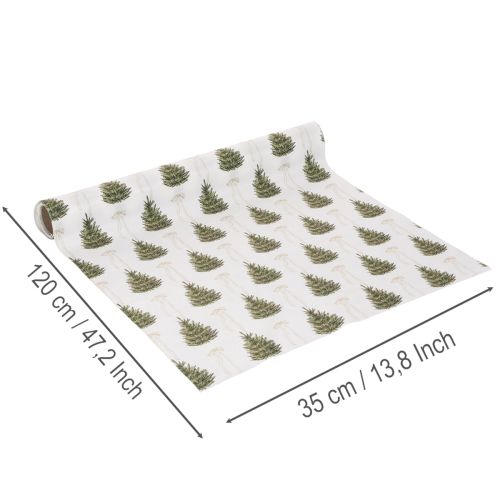Dekostoff Meterware Weihnachten 35x120cm Motive Tannenbäume Schleifen 2 Rollen | Floristik21.de