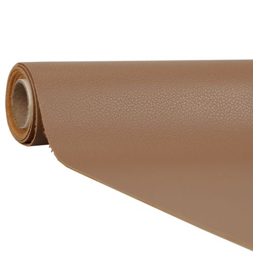 Floristik21 Kunstleder Braun Dekostoff Leder Tischband 33cm×1,35m
