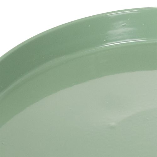Dekoteller Metall Grün Rund 20 cm | Floristik21.de