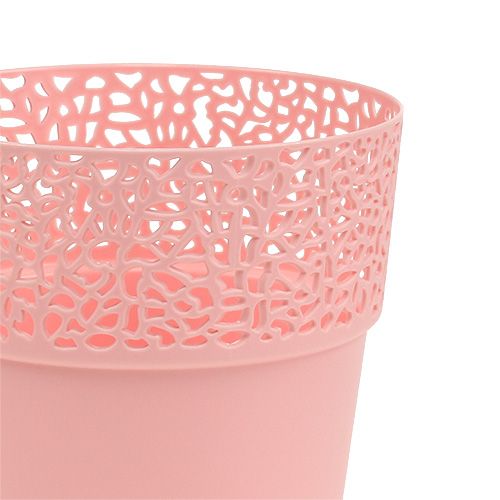 Floristik21 Dekotopf Plastik Rosa Ø13cm H13,5cm 1St