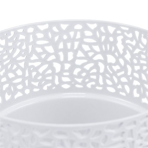 Artikel Dekotopf Plastik Weiß Ø13cm H13,5cm 1 St