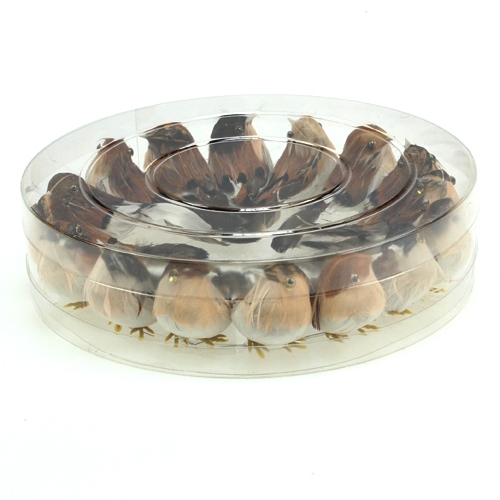 Artikel Dekovögel 9cm am Draht 16St