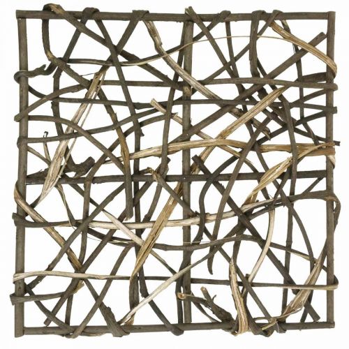 Floristik21 Deko Wand Rebe Steckhilfe Geflochtene Rebenzweige Natur 40×40cm